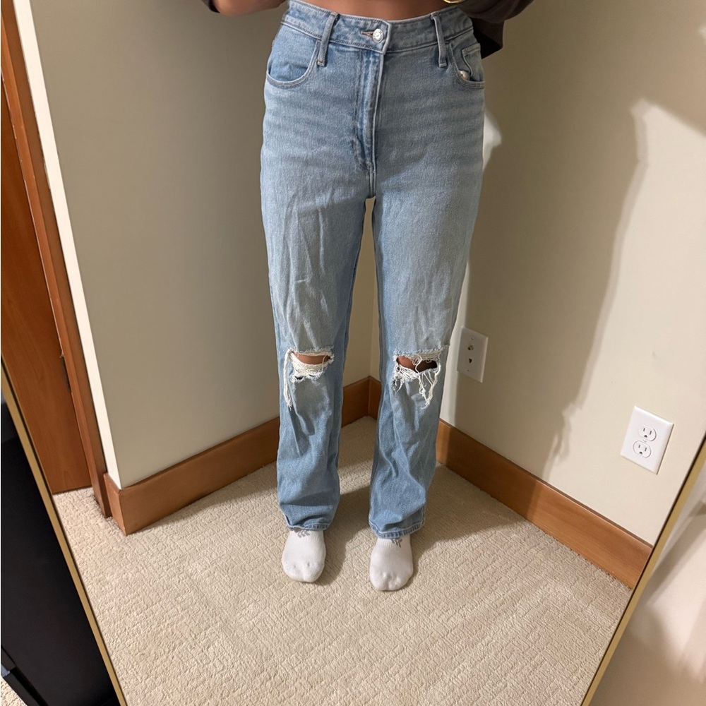 Distressed Light Blue Women's Jeans